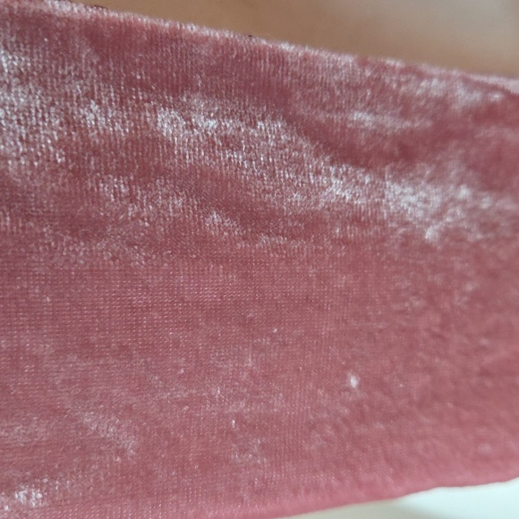 Velvet Embellished Scarf in Pink CollectionEighteen Vintage Style 73" - Picture 6 of 12